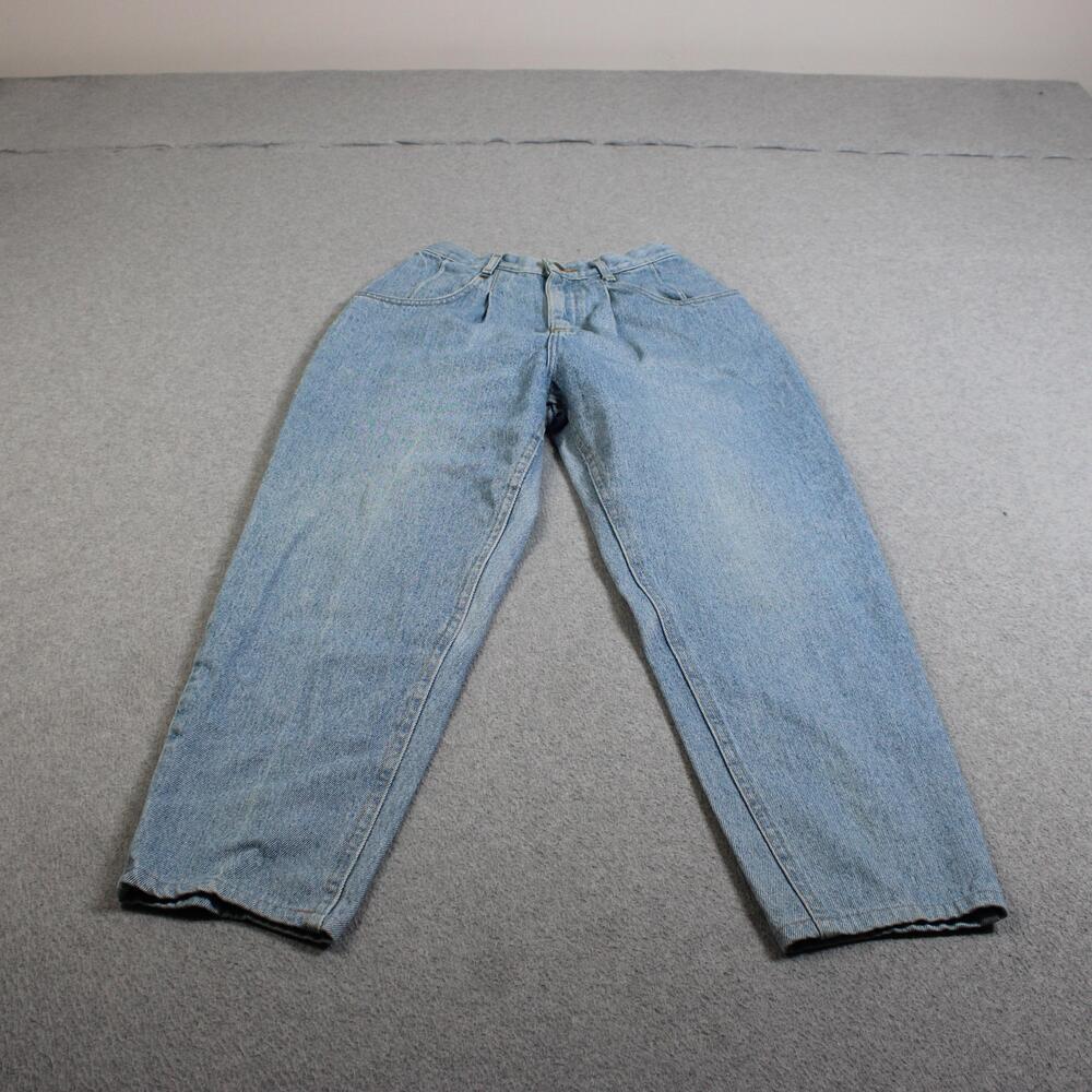Vintage LL Bean Jeans Women 10 Blue Light Wash High Rise Mom Tapper 90s Made USA
